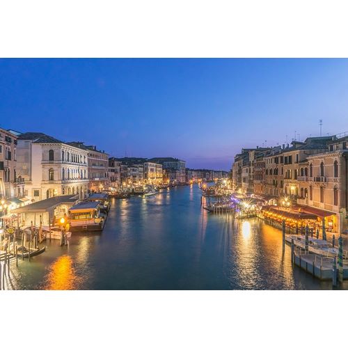 Italy-Venice Grand Canal at Twilight from Rialto Bridge